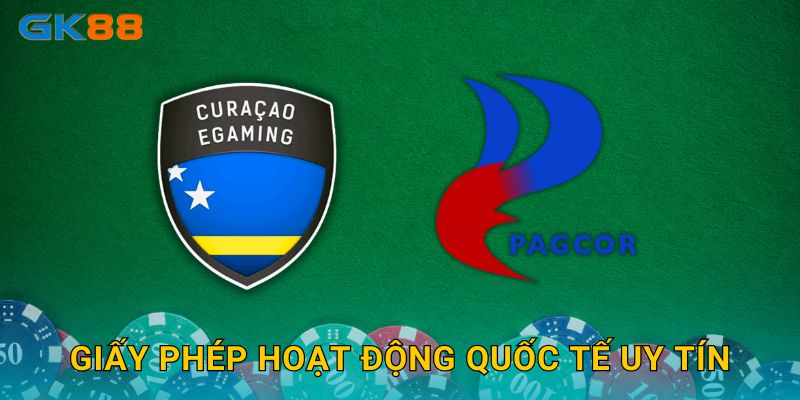 Giấy phép hoạt động quốc tế uy tín
